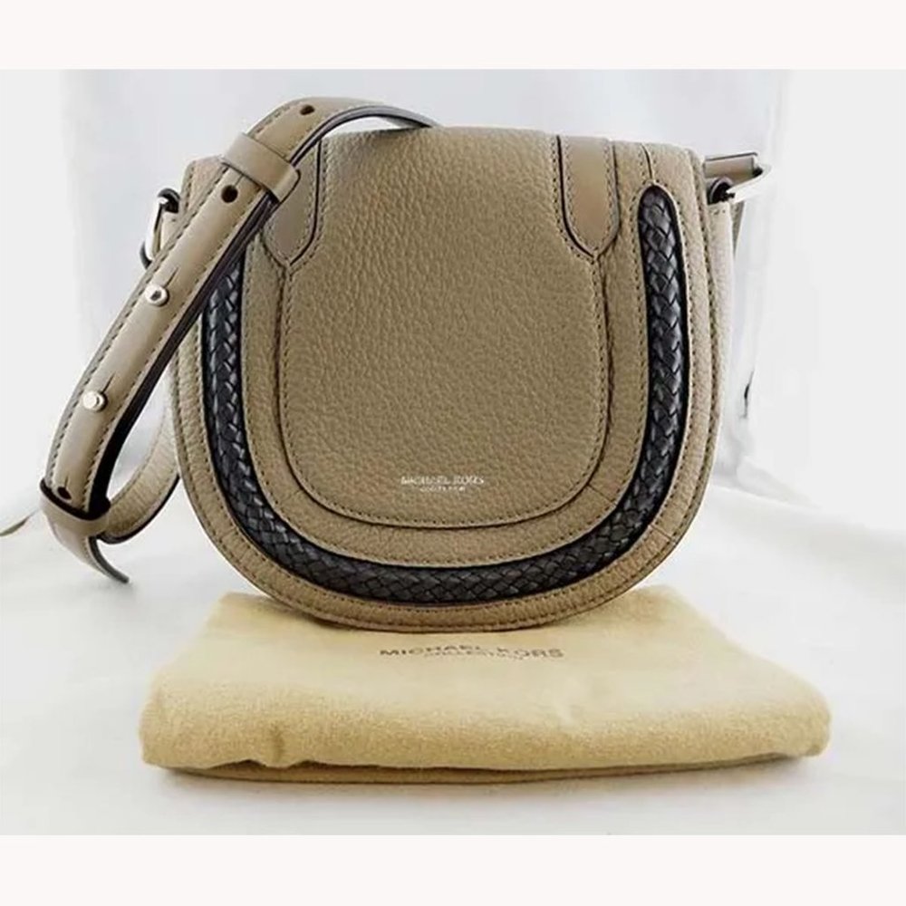 MICHAEL KORS SKORPIOS COLLECTION Dark Taupe Leather